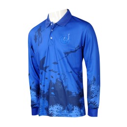 P1260 Manufacturing men's long sleeve sublimation design blue Polo shirt printing LOGO sublimation sublimation sublimation center Australian equestrian school P1260 Manufacturing men's long sleeve sublimation design blue Polo shirt printing LOGO sublimation sublimation sublimation center Australian equestrian school